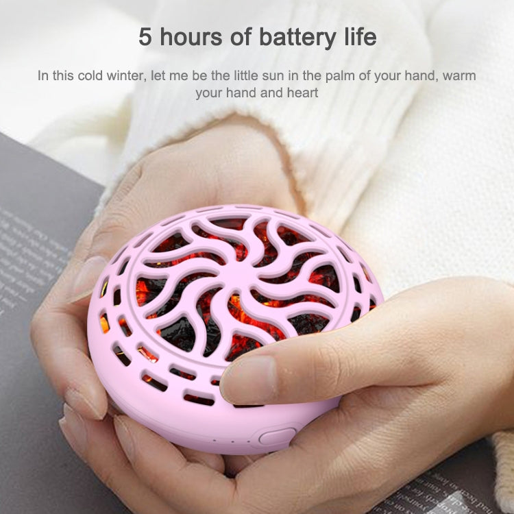 N9 3600mAh 6.5W Portable Aluminum  Alloy Round Hand Warmer(Pink)