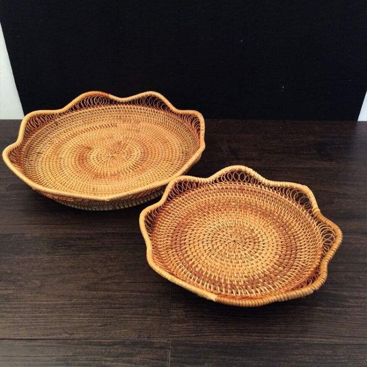 2 PCS GP3 Braided Sweet Vegetable Fruit Snack Storage Tray Basket