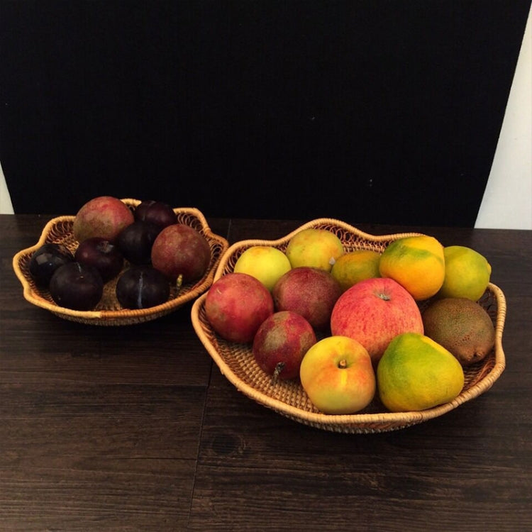 2 PCS GP3 Braided Sweet Vegetable Fruit Snack Storage Tray Basket