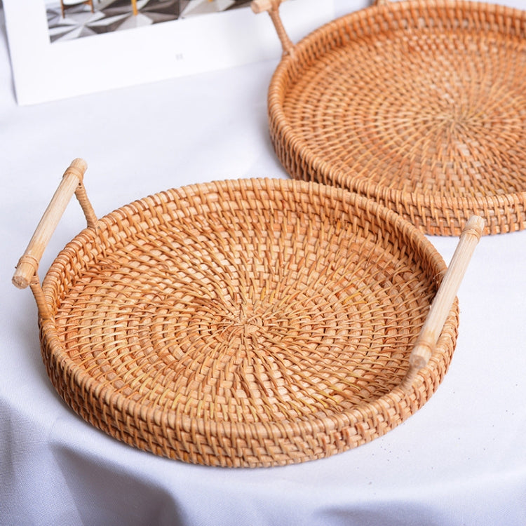 GP23 Braided Sweet Vegetable Fruit Snack Storage Tray Basket, Size: M