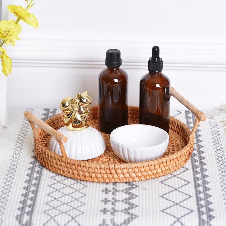 GP23 Braided Sweet Vegetable Fruit Snack Storage Tray Basket, Size: M