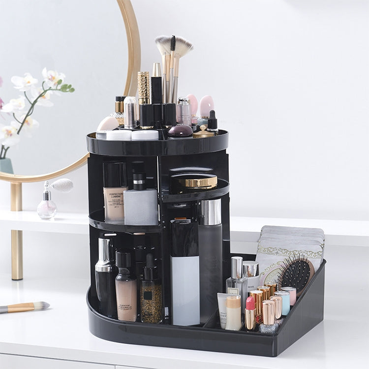 360 Degree Rotating Makeup Box Transparent Lipstick Multi-function Desktop Cosmetics Shelf Storage Box