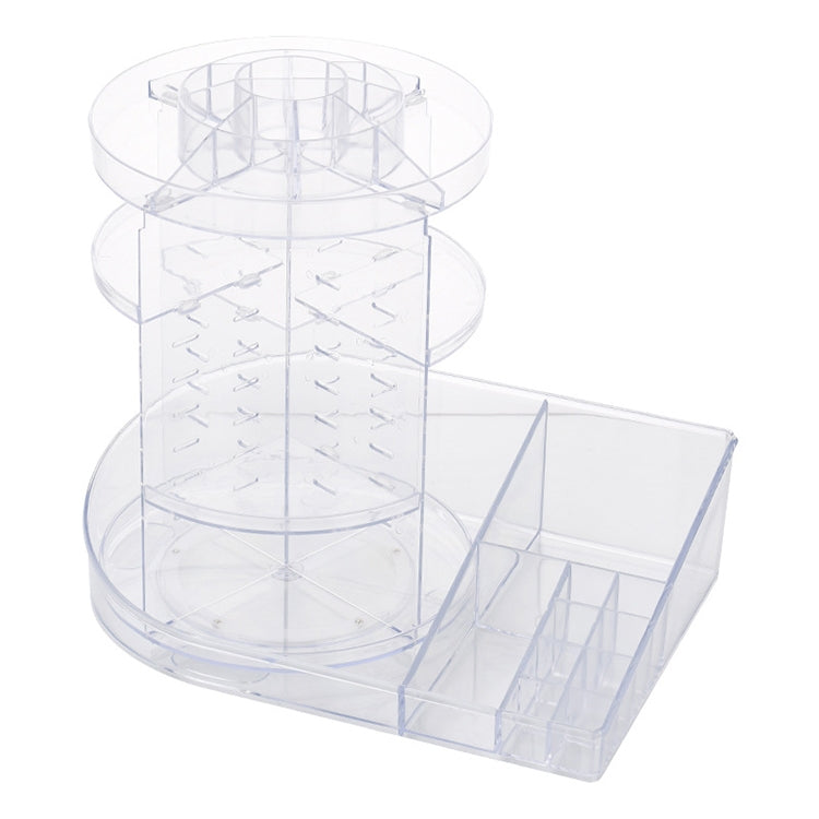 360 Degree Rotating Makeup Box Transparent Lipstick Multi-function Desktop Cosmetics Shelf Storage Box