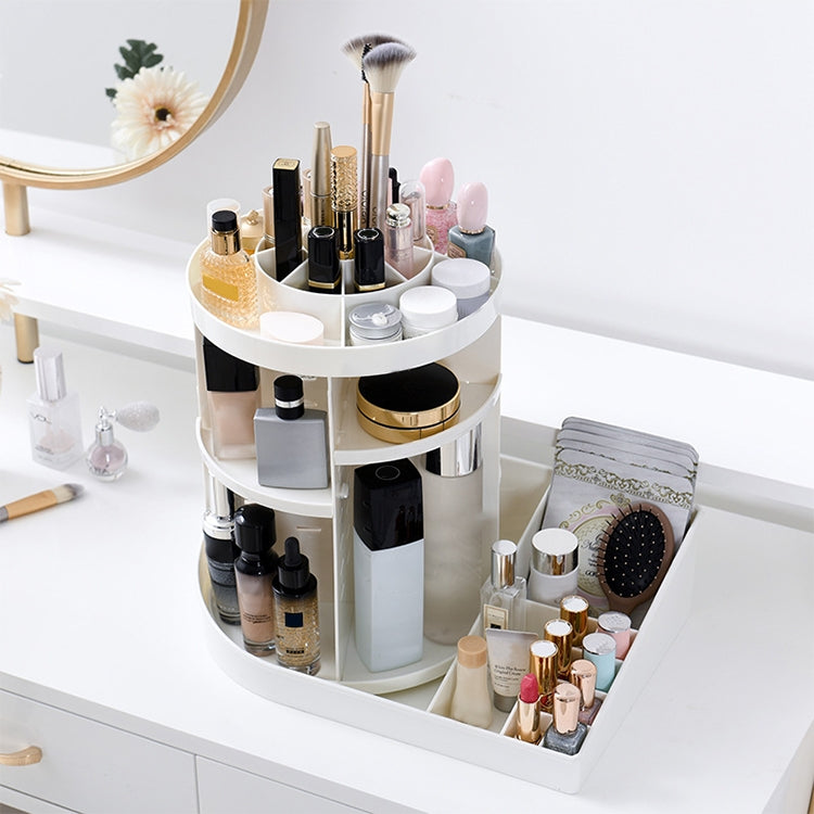 360 Degree Rotating Makeup Box Transparent Lipstick Multi-function Desktop Cosmetics Shelf Storage Box