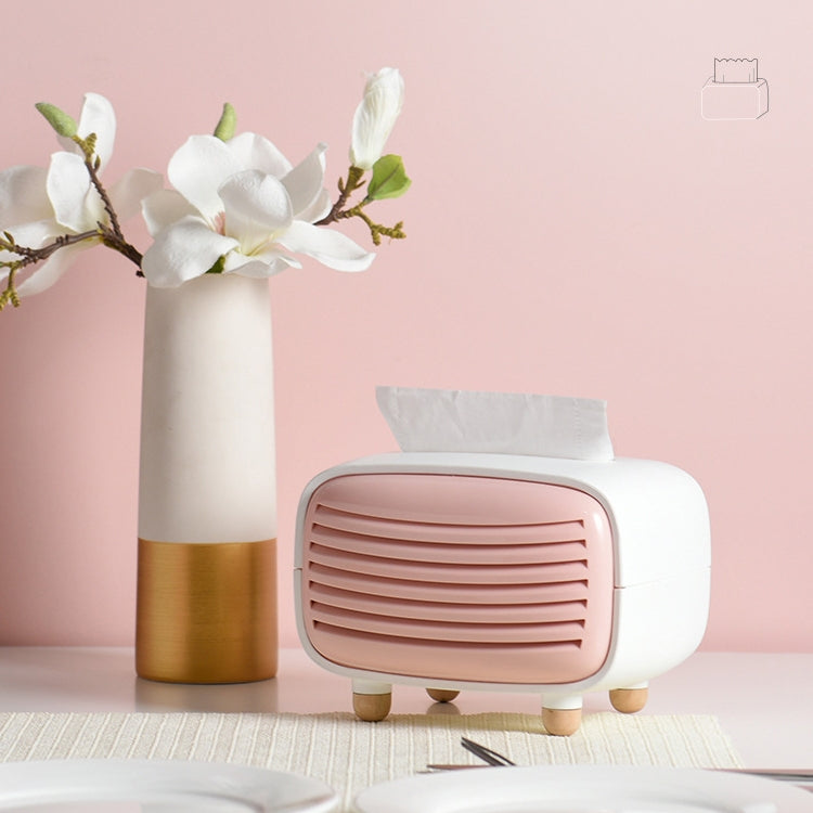 Creative Radio Shape Tissue Box Simple Household Plastic Desktop Storage Box, Size:19x13.5x14cm