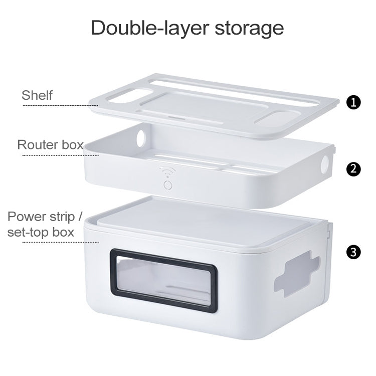 Wall Shelf Free Punching TV Top Box Rack WIFI Router Storage Box