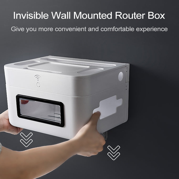 Wall Shelf Free Punching TV Top Box Rack WIFI Router Storage Box