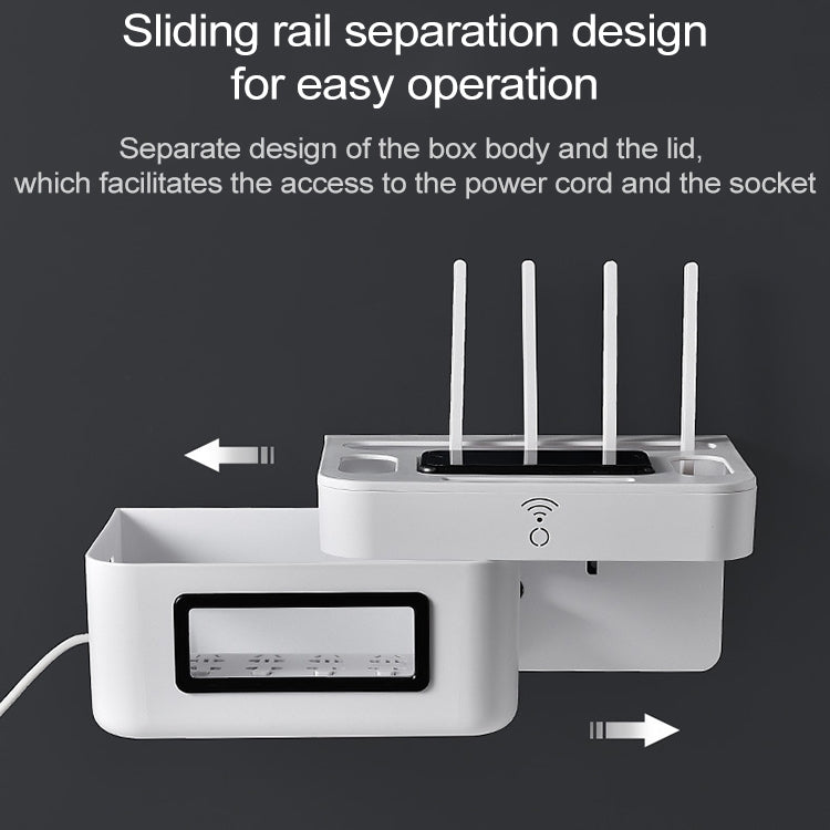 Wall Shelf Free Punching TV Top Box Rack WIFI Router Storage Box