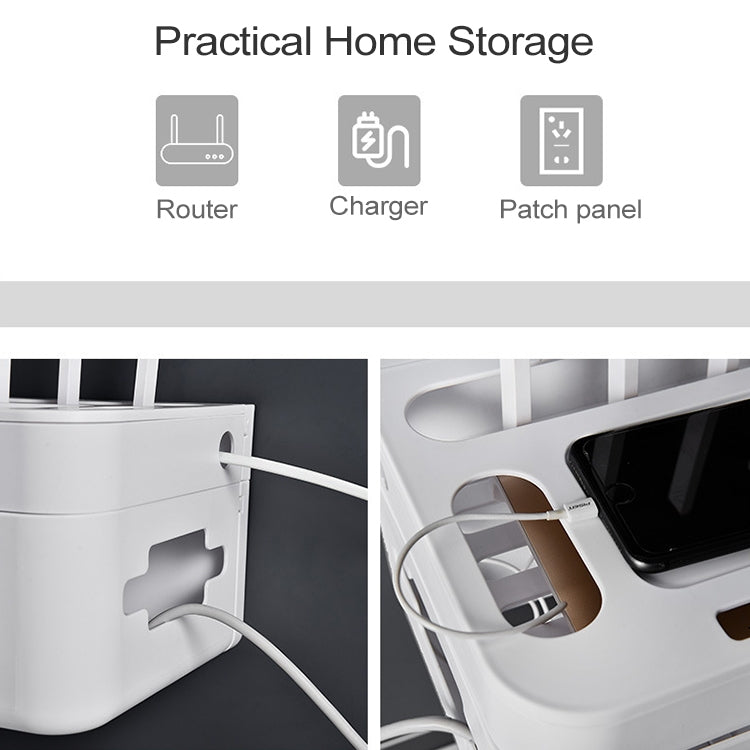 Wall Shelf Free Punching TV Top Box Rack WIFI Router Storage Box