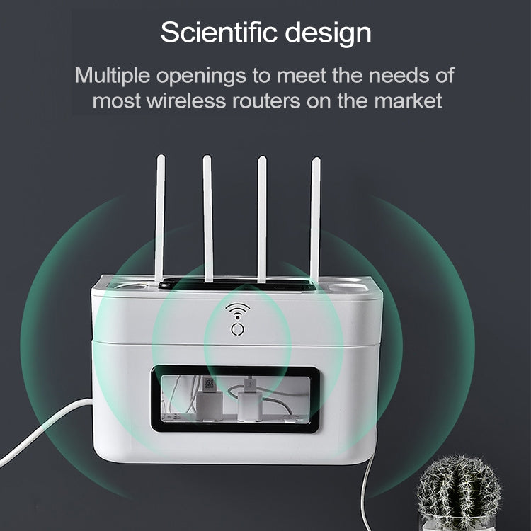 Wall Shelf Free Punching TV Top Box Rack WIFI Router Storage Box