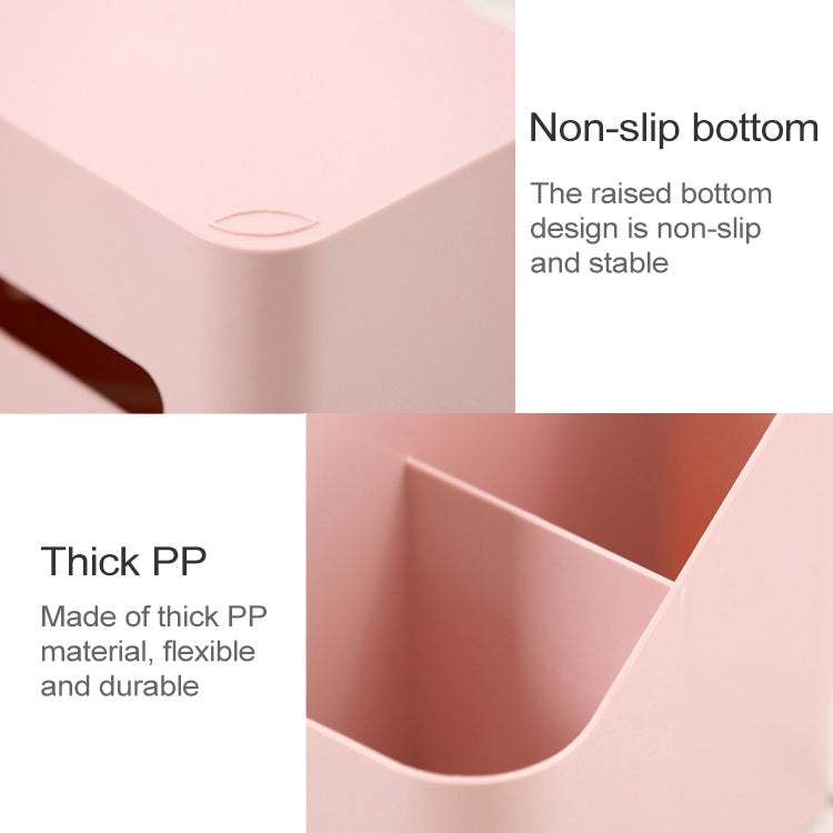 Creative Multi-function Tissue Box Simple Household Plastic Desktop Storage Box, Size:24.5x13x13cm (Green)