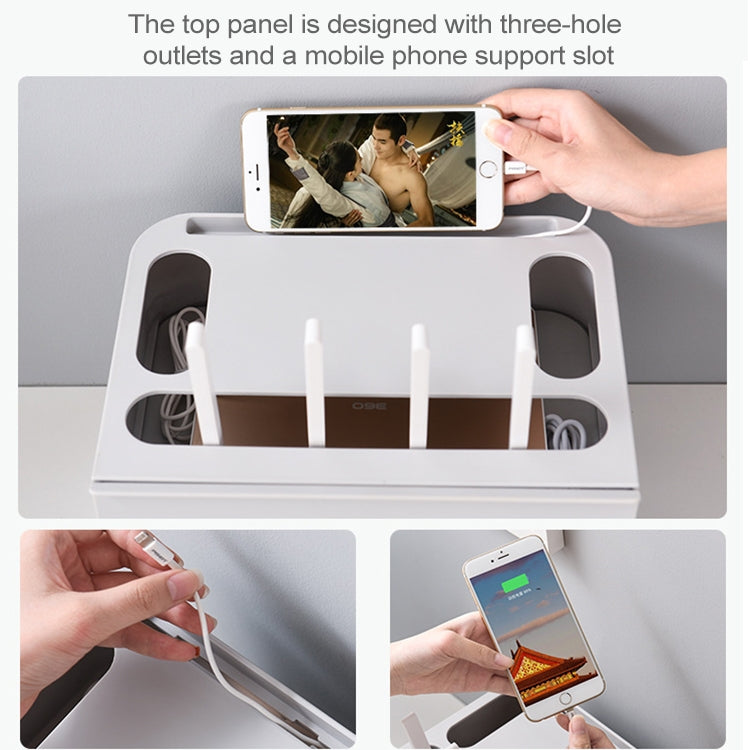 Drawer Type Shelf Free Punching TV Top Box Rack WIFI Router Storage Box
