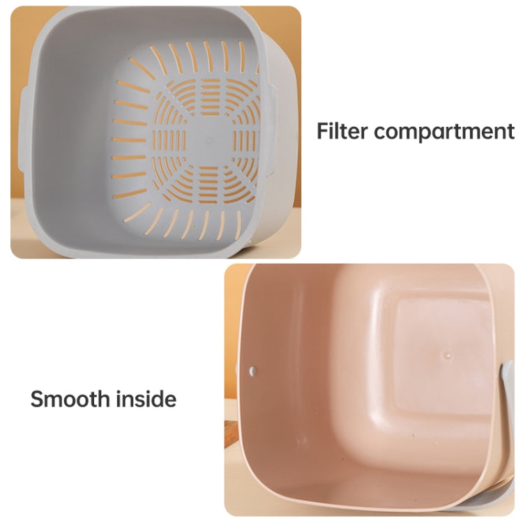 Household Creative Kitchen Trash Can With Cover Simple Fashion Classification Garbage Bin Residue Filter Bin