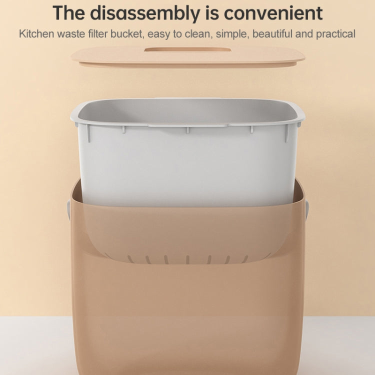 Household Creative Kitchen Trash Can With Cover Simple Fashion Classification Garbage Bin Residue Filter Bin