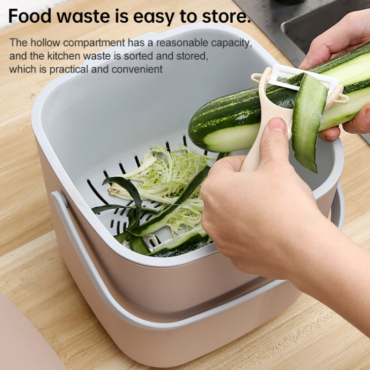 Household Creative Kitchen Trash Can With Cover Simple Fashion Classification Garbage Bin Residue Filter Bin