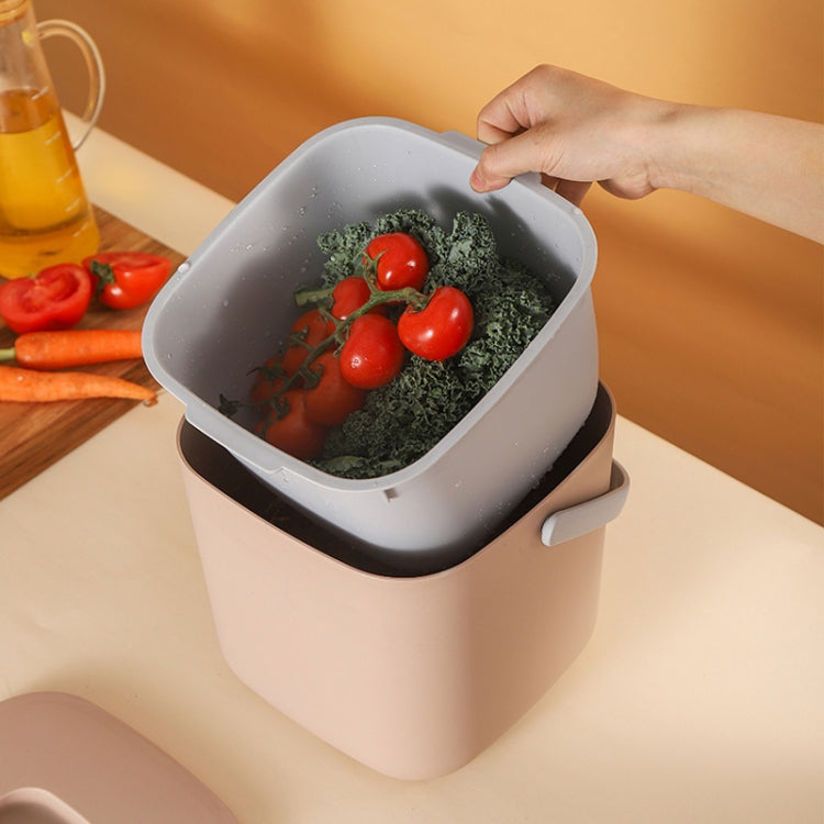 Household Creative Kitchen Trash Can With Cover Simple Fashion Classification Garbage Bin Residue Filter Bin