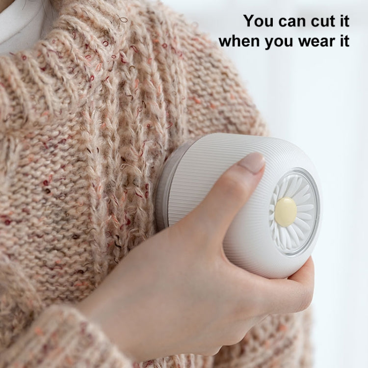 Daisy Pattern Home USB Clothes Hair Ball Trimmer Rechargeable USB Electric Ball Remover