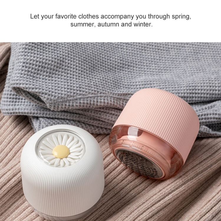 Daisy Pattern Home USB Clothes Hair Ball Trimmer Rechargeable USB Electric Ball Remover