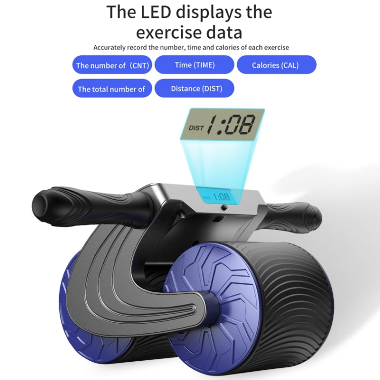 Quiet Resilient Intelligent Digital Count Imitation Tire Texture Double-wheel Abdomen Wheel, High Version (Blue)