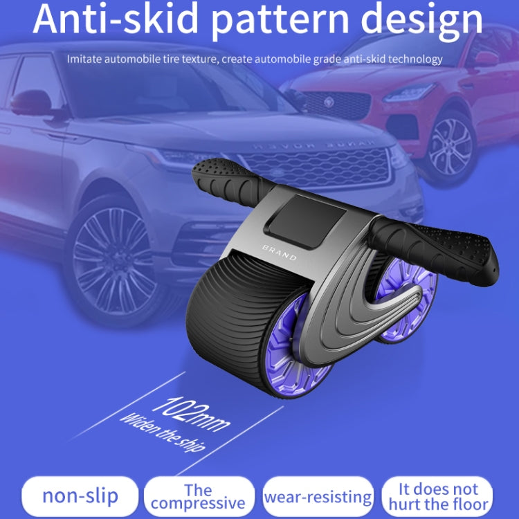 Quiet Resilient Intelligent Digital Count Imitation Tire Texture Double-wheel Abdomen Wheel, High Version (Blue)