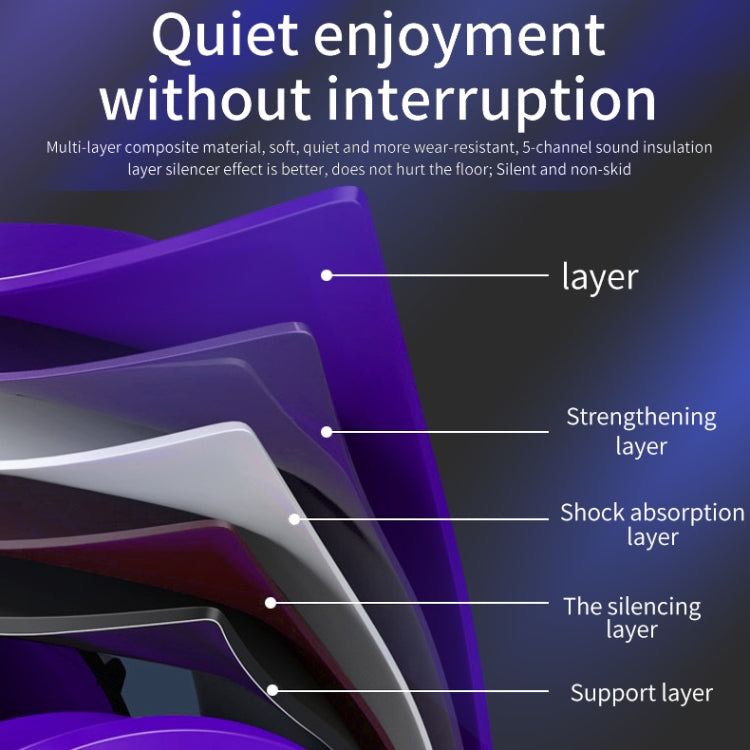Quiet Resilient Intelligent Digital Count Imitation Tire Texture Double-wheel Abdomen Wheel, High Version (Blue)