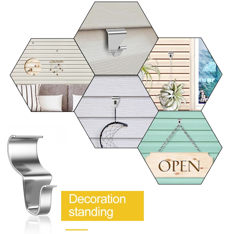 10 PCS Stainless Steel Hidden Wall Hook Creative Non Perforated Hanger