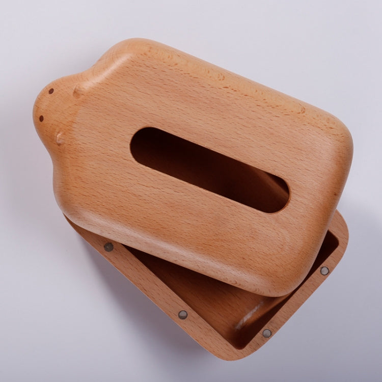 Musor Creative Home Multi Specification Desktop Storage Suction Box, Polar Bear Tissue Box, Beech Wood