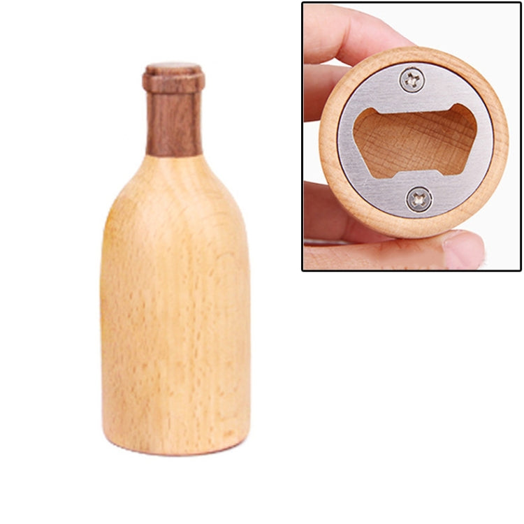 Creative Multifunctional Beer Opener Bottle Shape (Beech)