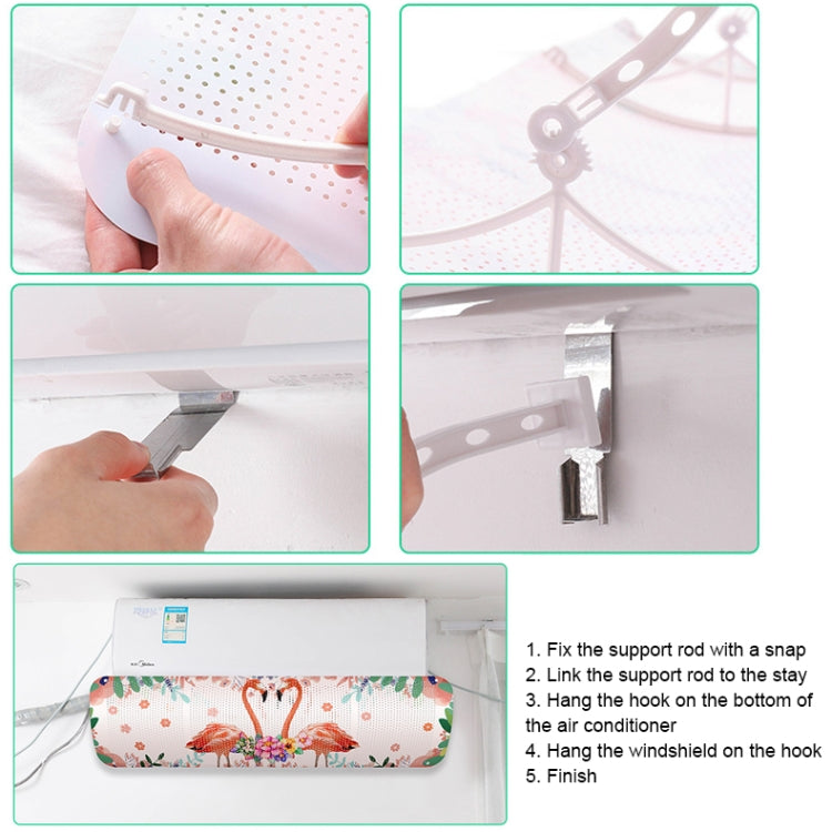 Anti Direct Blow Wall Mounted Air Conditioner Guide Plate Cold Air Baffle (White)