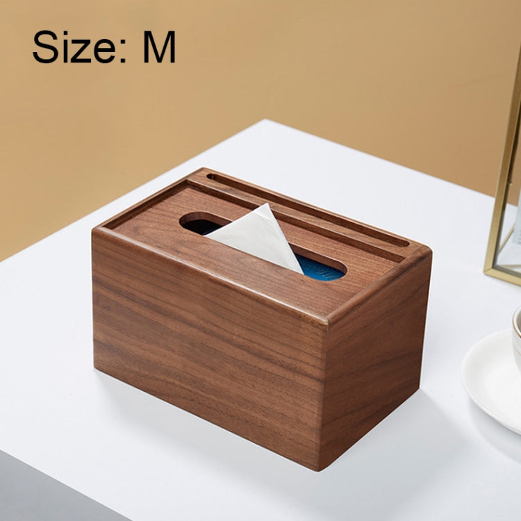 Walnut Living Room Simple Paper Box ,Medium Mobile Phone Holder Tissue Box