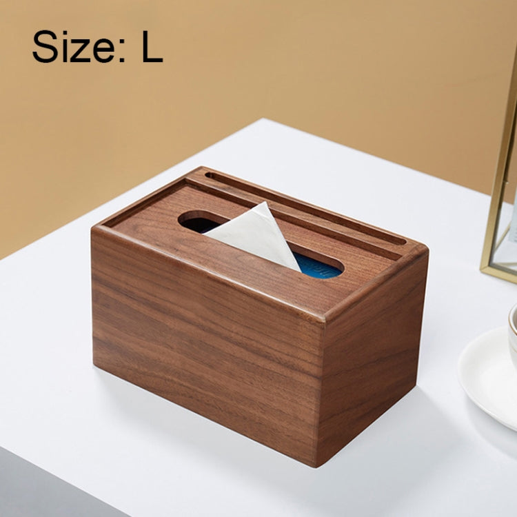Walnut Living Room Simple Paper Box ,Large Mobile Phone Holder Tissue Box
