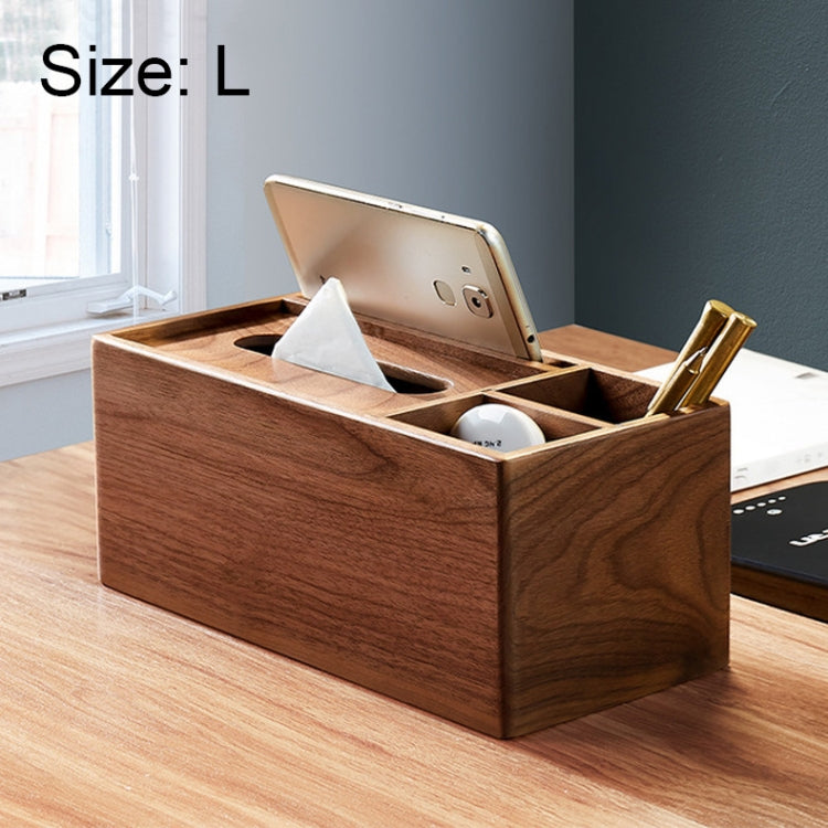 Walnut Living Room Simple Paper Box,Large Mobile Phone Holder For Tissue Box