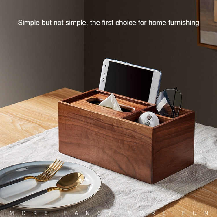 Walnut Living Room Simple Paper Box,Large Mobile Phone Holder For Tissue Box