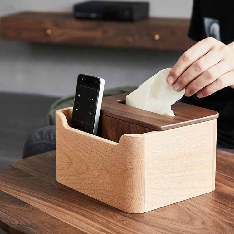 Walnut Lving Room Simple Multifunctional Tissue Storage Box