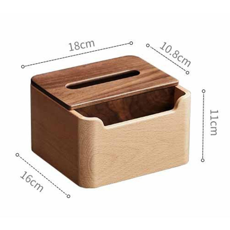 Walnut Lving Room Simple Multifunctional Tissue Storage Box