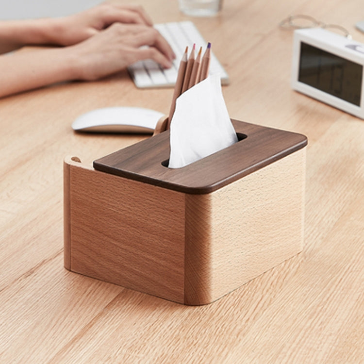 Walnut Lving Room Simple Multifunctional Tissue Storage Box