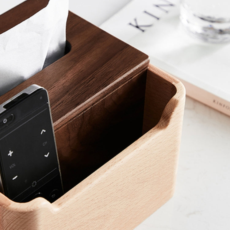 Walnut Lving Room Simple Multifunctional Tissue Storage Box