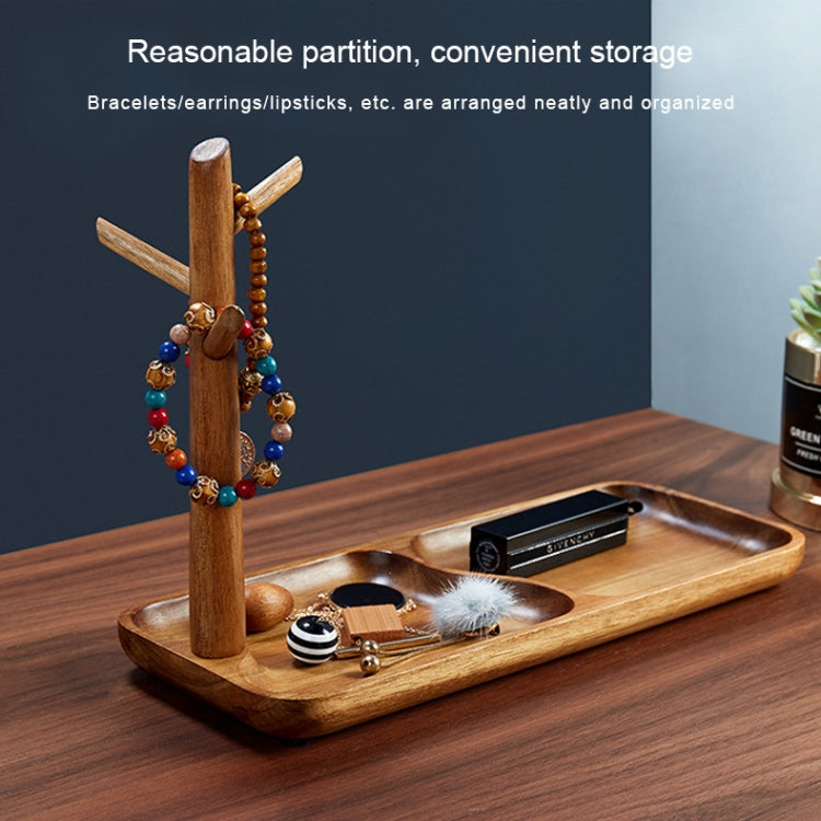 3PCS Solid Wood Key Rack, Porch Storage Rack, Rubber Wood Square