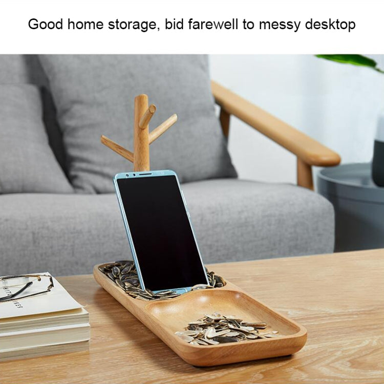 3PCS Solid Wood Key Rack, Porch Storage Rack, Rubber Boat Type