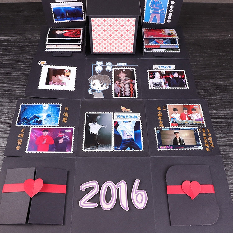 Creative DIY Handmade Photo Album Commemorative Book Time Corridor Surprise Explosion Gift Box, Basic Version