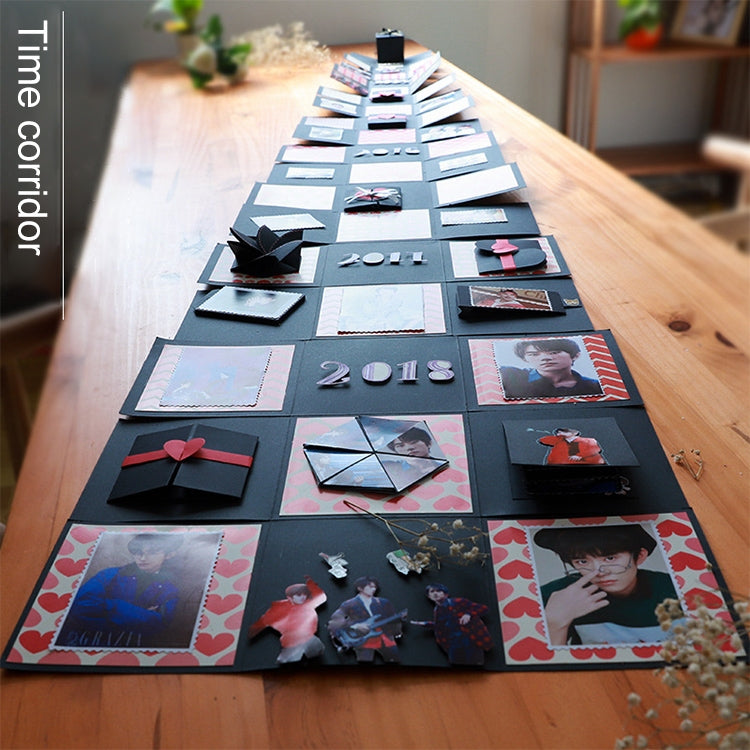 Creative DIY Handmade Photo Album Commemorative Book Time Corridor Surprise Explosion Gift Box, Basic Version