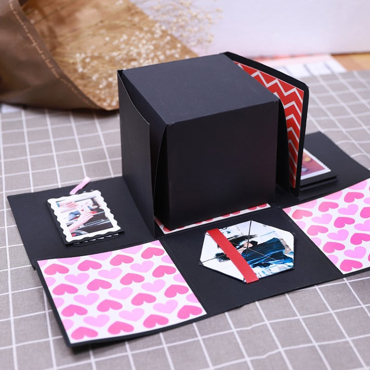 Creative DIY Handmade Photo Album Commemorative Book Time Corridor Surprise Explosion Gift Box, Upgraded Version
