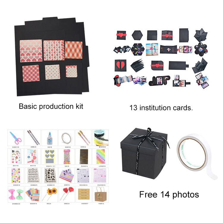 Creative DIY Handmade Photo Album Commemorative Book Time Corridor Surprise Explosion Gift Box, Upgraded Version