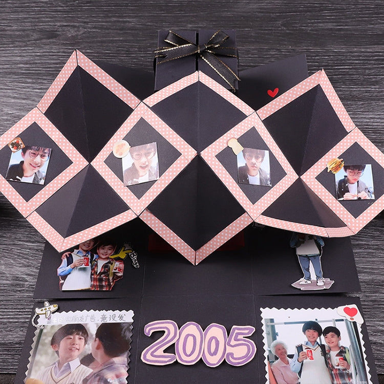 Creative DIY Handmade Photo Album Commemorative Book Time Corridor Surprise Explosion Gift Box, Upgraded Version