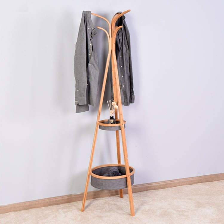 [US Warehouse] Living Room Bamboo Coat Rack with 6 Hooks, Size: 15.1x66.9 inch