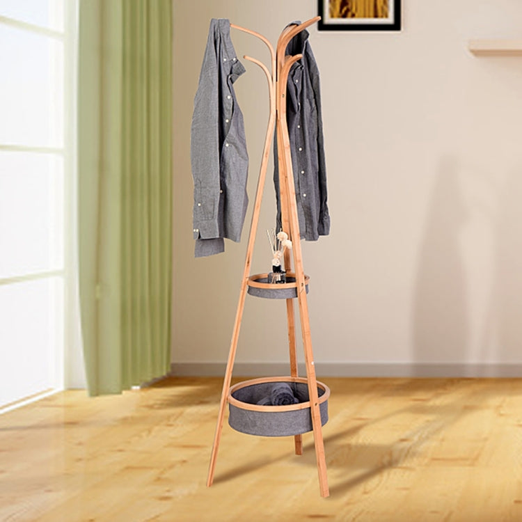 [US Warehouse] Living Room Bamboo Coat Rack with 6 Hooks, Size: 15.1x66.9 inch