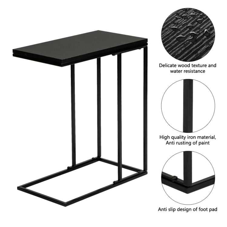 [US Warehouse] C Shape MDF Countertops Iron Base Single Layer Shelf Snack Home Table Decoration, Size: 48x28x58.4cm