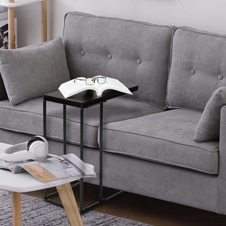 [US Warehouse] C Shape MDF Countertops Iron Base Single Layer Shelf Snack Home Table Decoration, Size: 48x28x58.4cm
