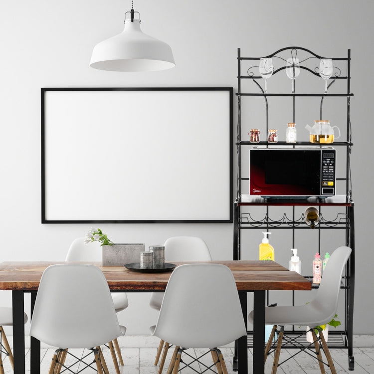 [US Warehouse] 5-Tier Metal Floral Border Kitchen Rack Iron Baking Decoration, Size: 63.5 x 40 x 174cm