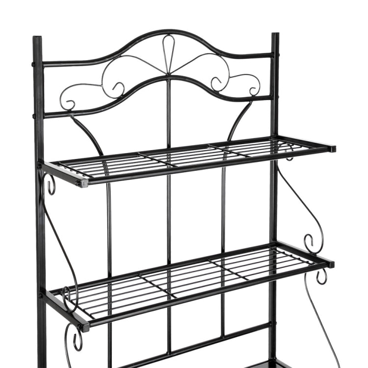 [US Warehouse] 5-Tier Metal Floral Border Kitchen Rack Iron Baking Decoration, Size: 63.5 x 40 x 174cm